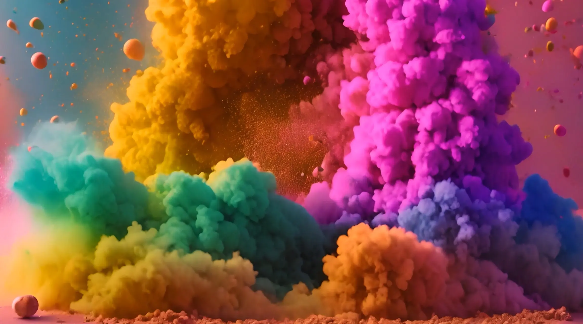 Colorful Dust Burst Creative Backdrop Video